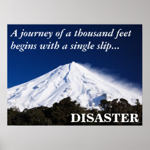 Beobachten Sie Ihren Schritt: Der erste ist ein Do Poster