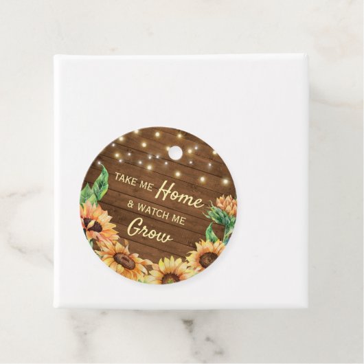 Beobachten Sie mir, wie ich rustikale Sonnenblume Geschenkanhänger (Beispiel)