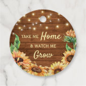 Beobachten Sie mir, wie ich rustikale Sonnenblume Geschenkanhänger (Vorderseite)