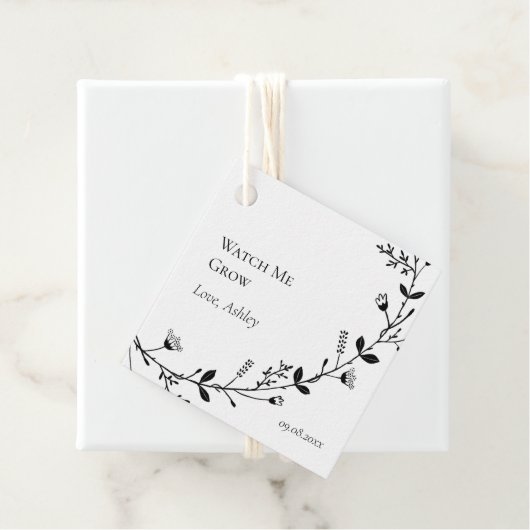 Beobachten Sie, wie ich Pflanze oder Blume wachsen Geschenkanhänger (Beispiel)