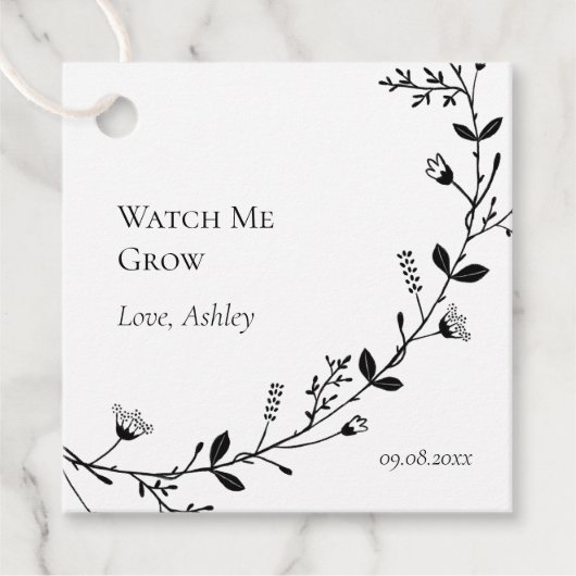 Beobachten Sie, wie ich Pflanze oder Blume wachsen Geschenkanhänger (Vorderseite)