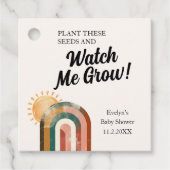 Beobachten Sie, wie ich Rainbow Baby Shower Seed F Geschenkanhänger (Vorderseite)