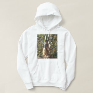 Beobachtender Sentinel: Meerkat im grünen Hintergr Hoodie