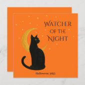 Beobachter der Nacht - Halloween-Black Cat Card (Vorne/Hinten)