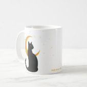 Beobachter der Nacht - Halloween-Black Cat Card Kaffeetasse (Vorderseite Links)