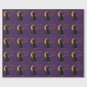 Beobachter der Nacht - Halloween-Schwarze Katze Geschenkpapier (Flach)