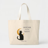 Beobachter der Nacht - Halloween-Schwarze Katze Jumbo Stoffbeutel (Vorne)
