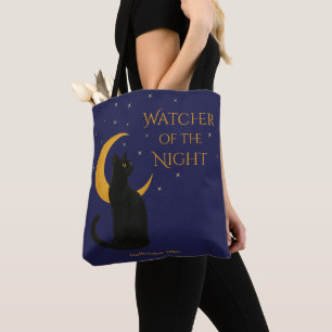 Beobachter der Nacht - Halloween-Schwarze Katze Tasche