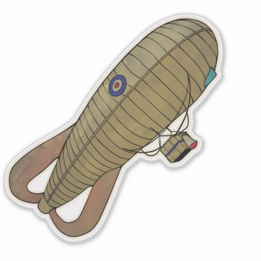 Beobachterballonflugzeug Aufkleber (Vorderseite)