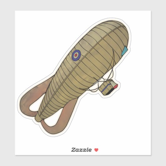 Beobachterballonflugzeug Aufkleber (Blatt)