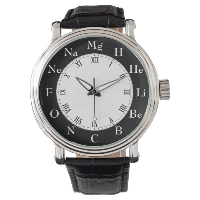 Beobachtung chemischer Periodischer Tabellenelemen Armbanduhr (Vorderseite)
