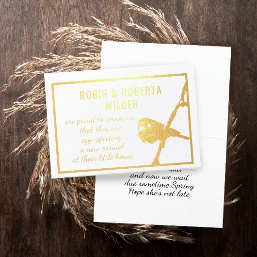 Beobachtung der Schwangerschaftsankündigung Folienkarte