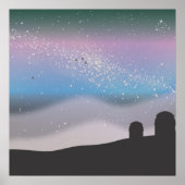 Beobachtung der Sterne Poster (Vorne)