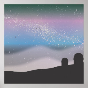 Beobachtung der Sterne Poster