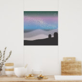 Beobachtung der Sterne Poster (Küche)