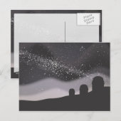 Beobachtung der Sterne Postkarte (Vorne/Hinten)