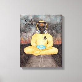 Beobachtung des Brennen des Yoga Hazmat-Anzugs Leinwanddruck