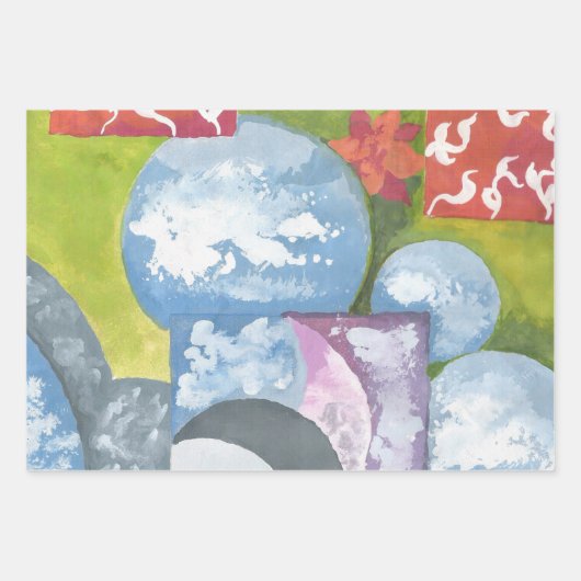 Beobachtung von Folk Art von AnyaC Geschenkpapier Set (Vorderseite)