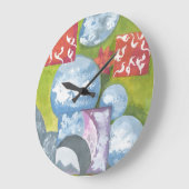 Beobachtung von Folk Art von AnyaC Große Wanduhr (Winkel)