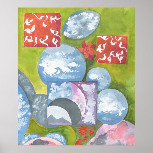 Beobachtung von Folk Art von AnyaC Poster (Vorne)