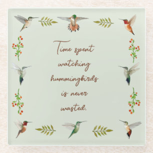 Beobachtung von Hummingvögeln Glasuntersetzer