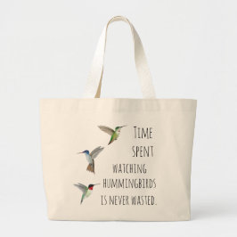 Beobachtung von Hummingvögeln Jumbo Stoffbeutel