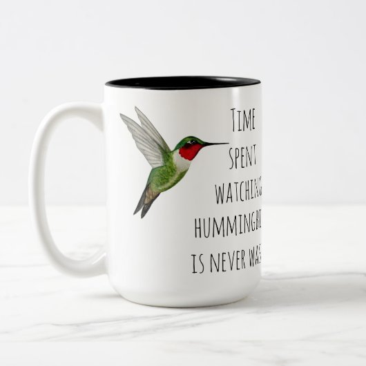 Beobachtung von Hummingvögeln Zweifarbige Tasse (Links)