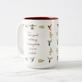 Beobachtung von Hummingvögeln Zweifarbige Tasse (Vorderseite Links)