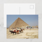 Beobachtungsplattform um die Pyramide von Cheops Postkarte (Vorne/Hinten)