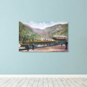 Beobachtungsschienenkraftwagen Leinwanddruck (Insitu (Holzboden))