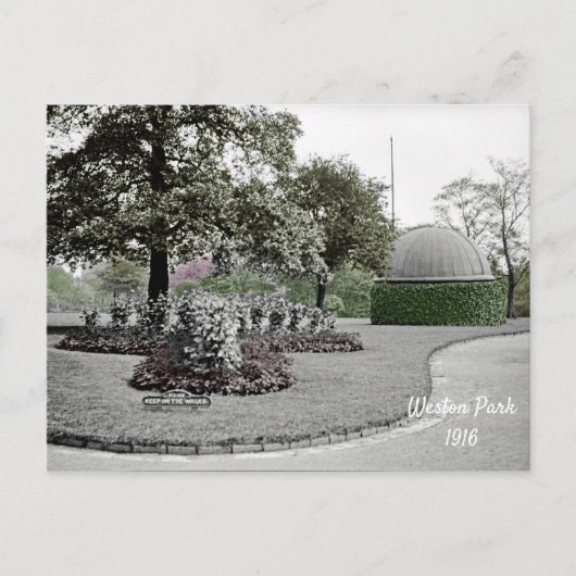 Beobachtungsstelle Weston Park Sheffield England 1 Postkarte (Vorderseite)