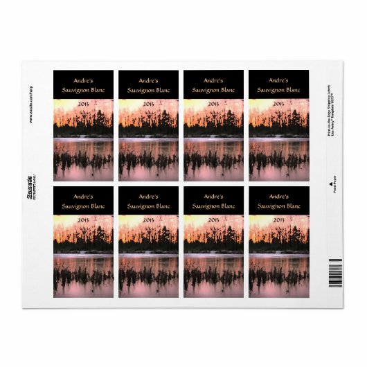 Beond Sunset Wine Label (Vorne)