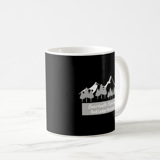 Beooth Highway Red Lodge Montana Kaffeetasse (VorderseiteRechts)