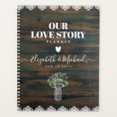 BEORGANISIERTER WEDDPLANER Gypsophila Rustikale Sp Planer (Vorderseite)