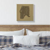 BEORN™ Bärenkopfsymbol Leinwanddruck (Insitu (Schlafzimmer))