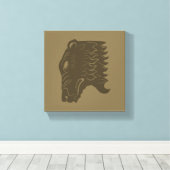 BEORN™ Bärenkopfsymbol Leinwanddruck (Insitu (Holzboden))