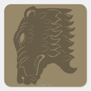 BEORN™ Bärenkopfsymbol Quadratischer Aufkleber