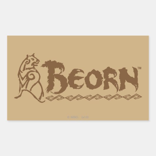 BEORN™ Bärenname Rechteckiger Aufkleber (Vorderseite)