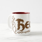BEORN™ Bärenname Zweifarbige Tasse (Vorderseite Links)