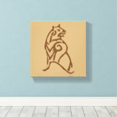 BEORN™ Bärensymbol Leinwanddruck (Insitu (Holzboden))