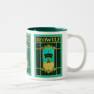 Beowulf ~ Vintage Buchcover Zweifarbige Tasse