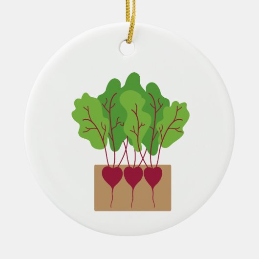 Bepflanzte Rüben Keramik Ornament (Vorne)
