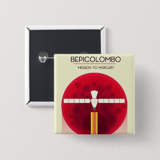 BepiColombo - Quecksilbermission Button (Vorne & Hinten)