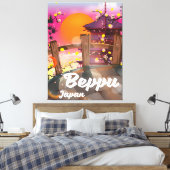 Beppu Japanisches Reiseplakat Leinwanddruck (Insitu (Schlafzimmer))