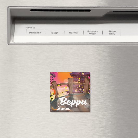 Beppu Japanisches Reiseplakat Magnet (In Situ (Geschirrspüler))