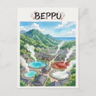 Beppu-Postkarte Postkarte