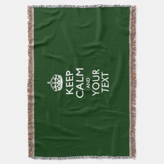 Bequem BEHALTEN Sie RUHE UND Ihren Text für Decke (Vorderseite Vertikal)