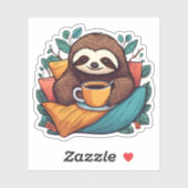 Bequem Platz mit Kaffee wasserdicht Aufkleber (Blatt)