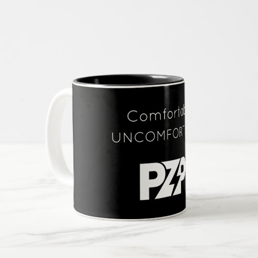 Bequem unbequem zweifarbige tasse (Vorderseite Links)