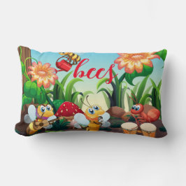 Bequeme Bienen am Arbeitsplatz im Garten Lendenkissen